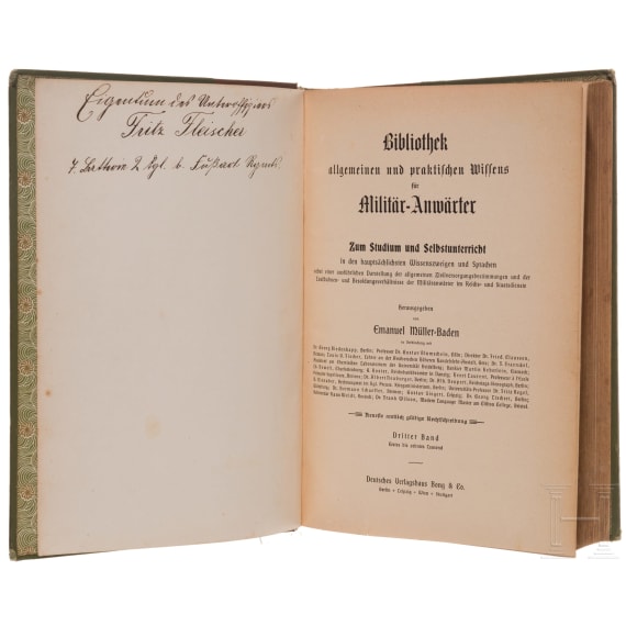 A lance flag and a book for military trainees, circa 1900