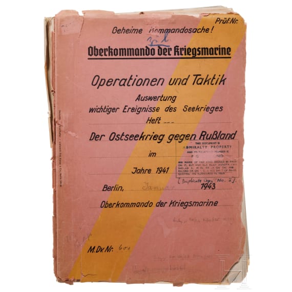 An OKM file about the 1941 war in the Baltic Sea against Russia, an analysis from January 1943