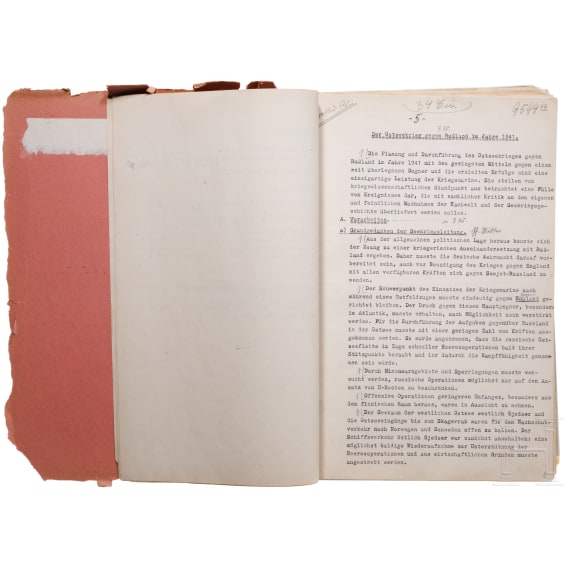 An OKM file about the 1941 war in the Baltic Sea against Russia, an analysis from January 1943