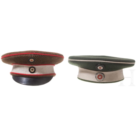 Two miniature caps