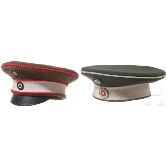 Two miniature caps