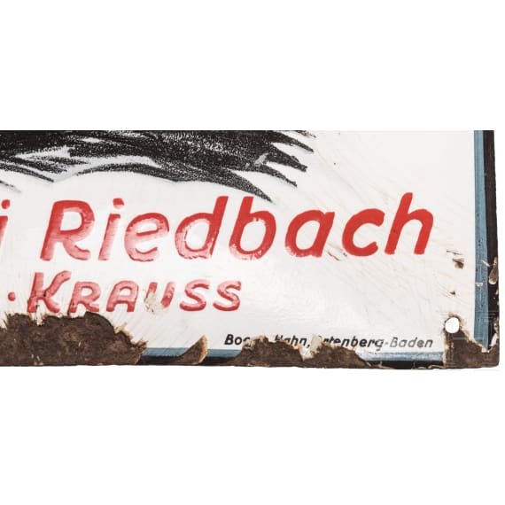 An advertising sign "FRANKENBR&Auml;U - BRAUEREI RIEDBACH"