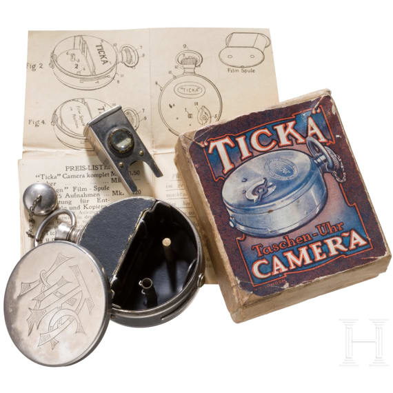 A spy camera "Ticka" (pocket watch camera), circa 1910