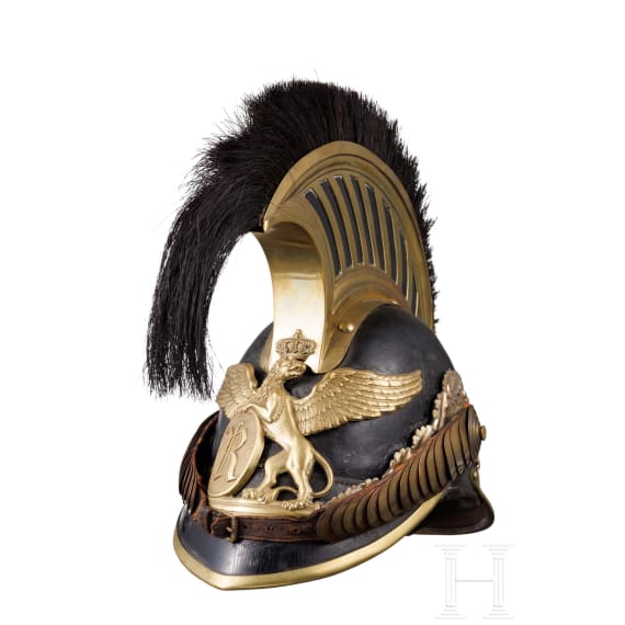 A crest helmet for members of the Rastatt civic guard, circa 1840