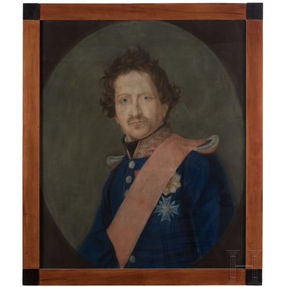 Ludwig I of Bavaria - a portrait in pastel, mid-19th century