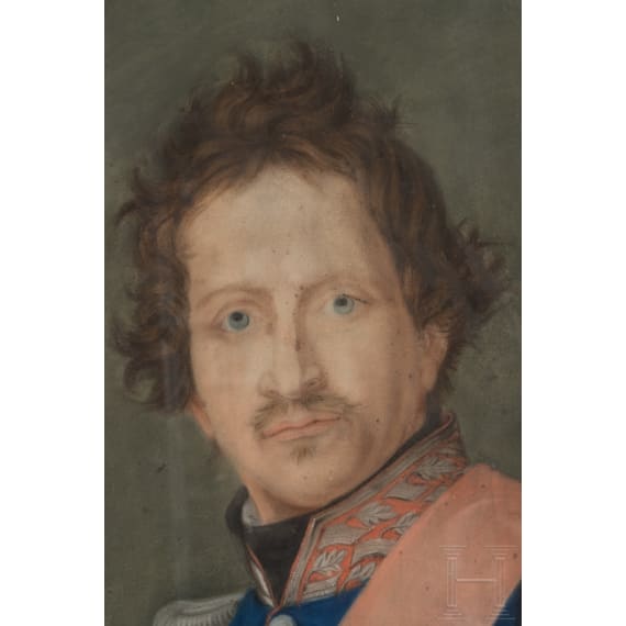 Ludwig I of Bavaria - a portrait in pastel, mid-19th century