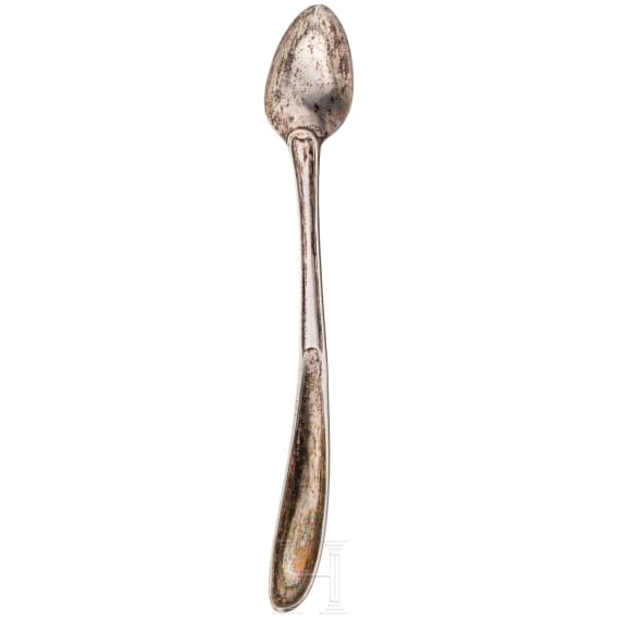 King Ludwig II of Bavaria - a long-stemmed caviar spoon with entwined monogram "L", circa 1870
