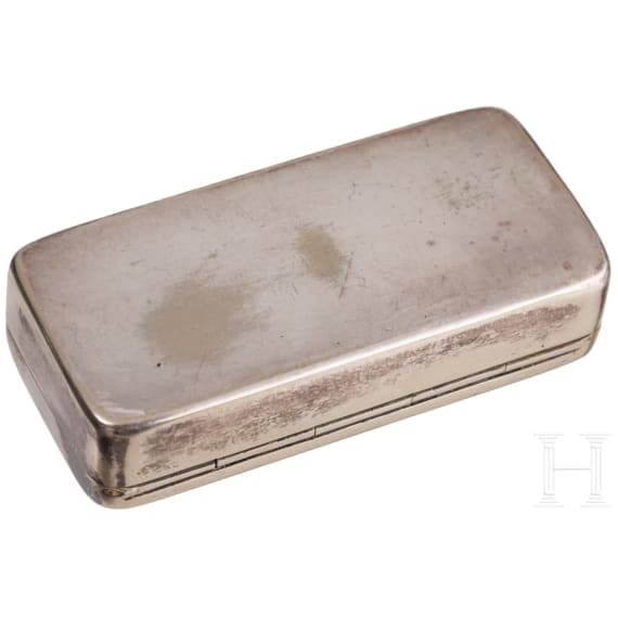 King Ludwig II of Bavaria - a silver pillbox