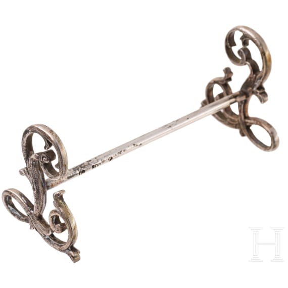 King Ludwig II of Bavaria - a silver knife rest, circa 1860/70
