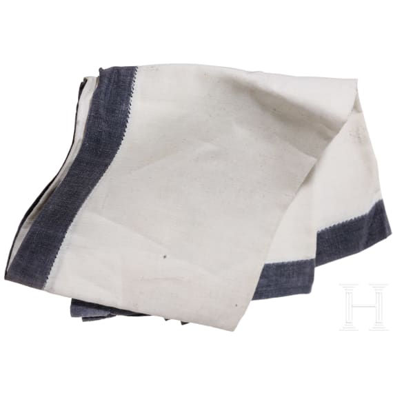 King Ludwig II of Bavaria - a white linen handkerchief, circa 1870