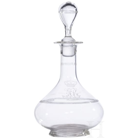 Prince and Princess Alfons of Bavaria (1862 - 1933) - four spirits carafes
