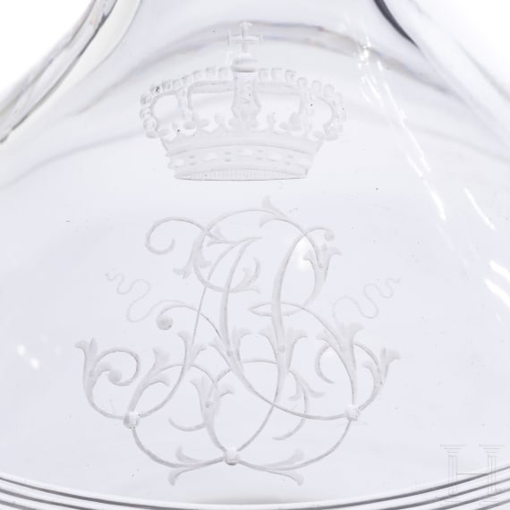 Prince and Princess Alfons of Bavaria (1862 - 1933) - four spirits carafes
