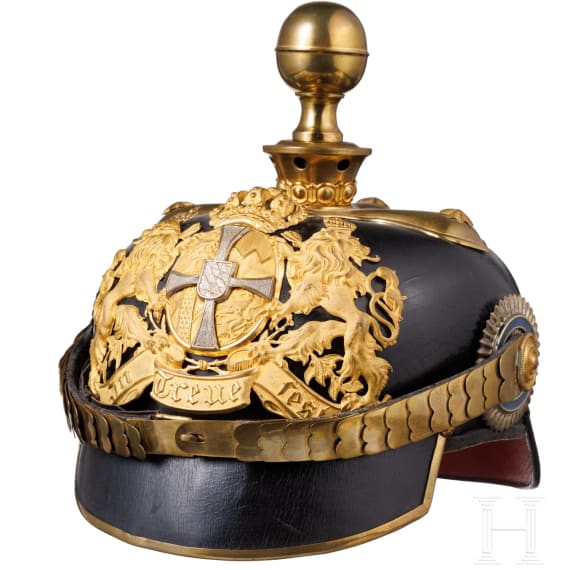 Helm M 1886 f&uuml;r Reserveoffiziere der Fu&szlig;artillerie