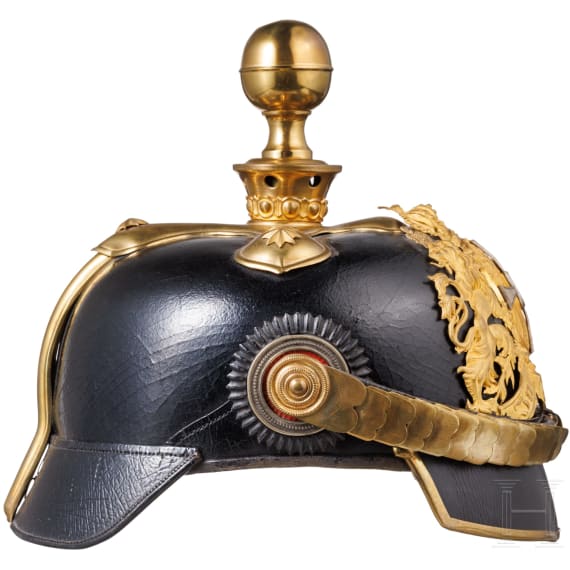 Helm M 1886 f&uuml;r Reserveoffiziere der Fu&szlig;artillerie