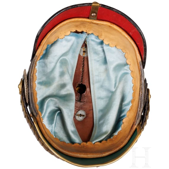 Helm M 1886 f&uuml;r Reserveoffiziere der Fu&szlig;artillerie