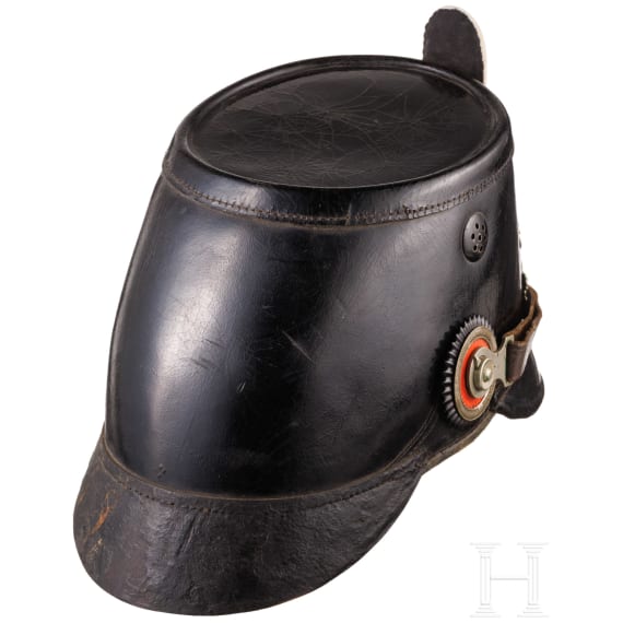 Tschako M 1895 f&uuml;r Mannschaften/Unteroffiziere der Verkehrstruppen, datiert 1913