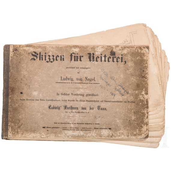 Ludwig von Nagel - "Skizzen f&uuml;r Reiterei, gezeichnet und autographirt", Landshut, 1862