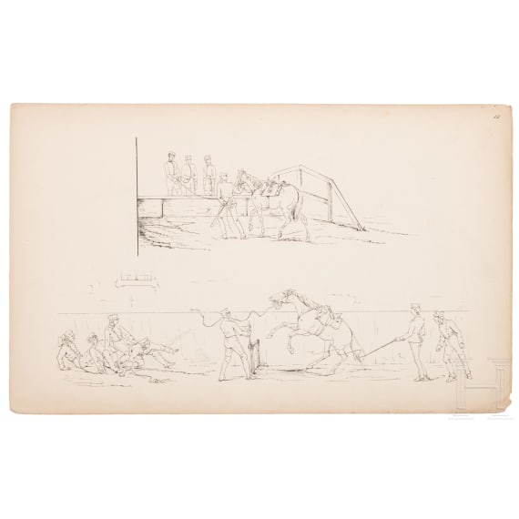 Ludwig von Nagel - "Skizzen f&uuml;r Reiterei, gezeichnet und autographirt", Landshut, 1862