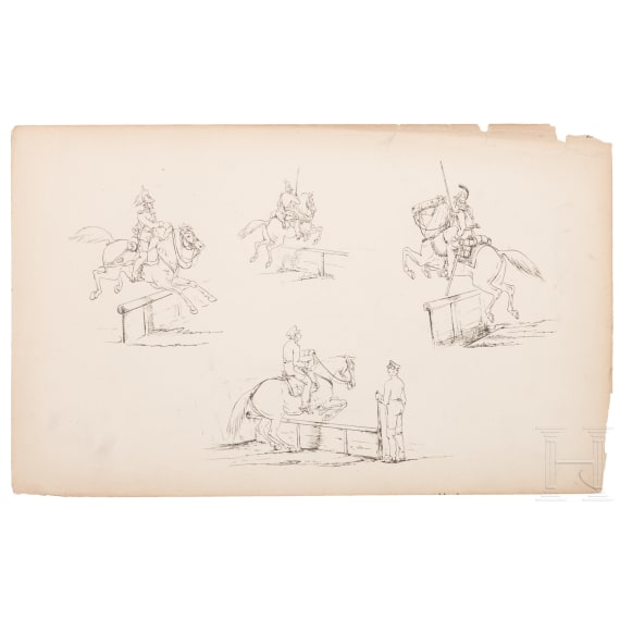 Ludwig von Nagel - "Skizzen f&uuml;r Reiterei, gezeichnet und autographirt", Landshut, 1862