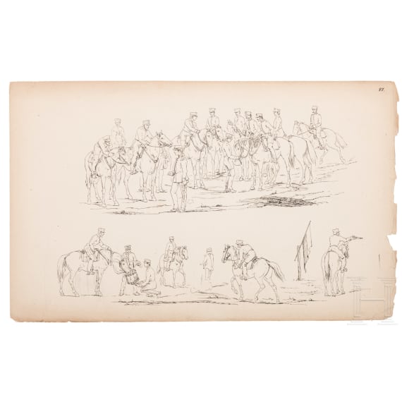 Ludwig von Nagel - "Skizzen f&uuml;r Reiterei, gezeichnet und autographirt", Landshut, 1862