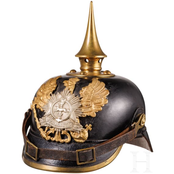 Helm f&uuml;r Mannschaften im Braunschweigischen Infanterie-Regiment Nr. 92, datiert 1894