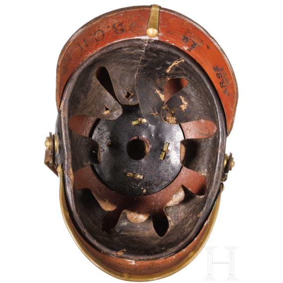 Helm f&uuml;r Mannschaften im Braunschweigischen Infanterie-Regiment Nr. 92, datiert 1894