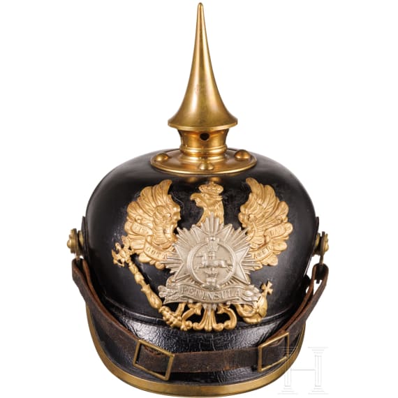 Helm f&uuml;r Mannschaften im Braunschweigischen Infanterie-Regiment Nr. 92, datiert 1894