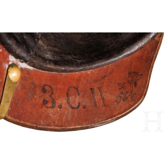Helm f&uuml;r Mannschaften im Braunschweigischen Infanterie-Regiment Nr. 92, datiert 1894