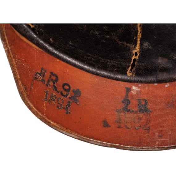 Helm f&uuml;r Mannschaften im Braunschweigischen Infanterie-Regiment Nr. 92, datiert 1894