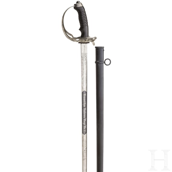 Kavalleriedegen 89 f&uuml;r Angeh&ouml;rige des Braunschweigischen Husaren-Regiments Nr. 17