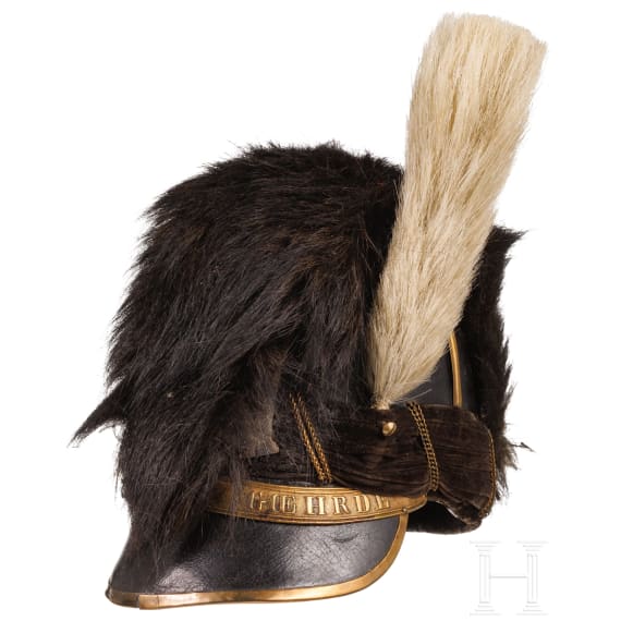 Helm f&uuml;r Angeh&ouml;rige der berittenen Truppen, 1851 - 1866