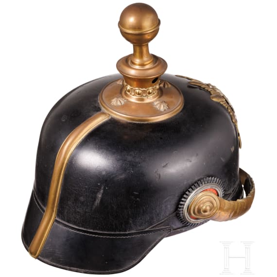 Helm f&uuml;r Offiziere im Gro&szlig;herzoglich-Mecklenburgischen Feldartillerie-Regiment Nr. 60, um 1910