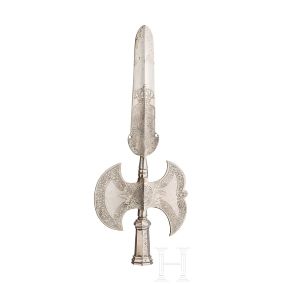 K&ouml;nig Friedrich I. (1701 - 1713) - Doppel-Helmbarte der k&ouml;niglichen Garde