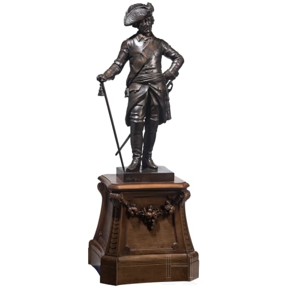 K&ouml;nig Friedrich II. von Preu&szlig;en - monumentale Ganzfigur von Schadow, um 1900