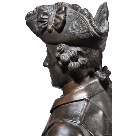 K&ouml;nig Friedrich II. von Preu&szlig;en - monumentale Ganzfigur von Schadow, um 1900