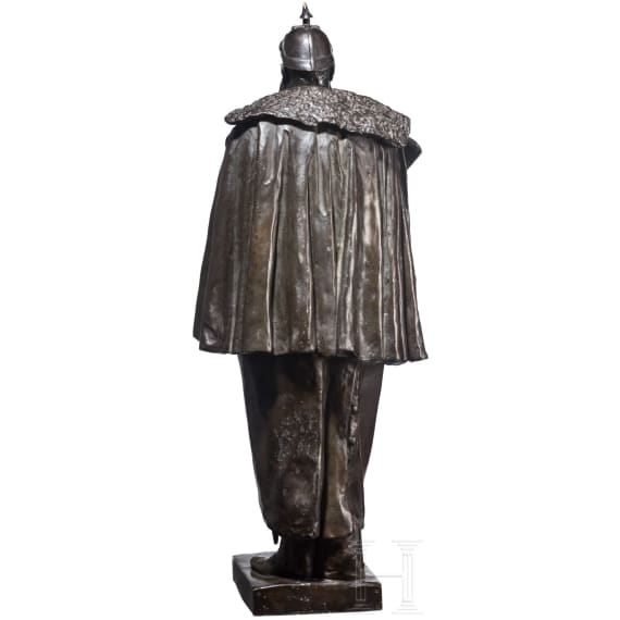 Kaiser Wilhelm I. - gro&szlig;e Bronzefigur von Joseph Uphues (1850 - 1911)
