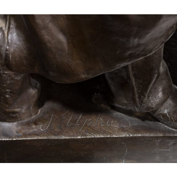 Kaiser Wilhelm I. - gro&szlig;e Bronzefigur von Joseph Uphues (1850 - 1911)