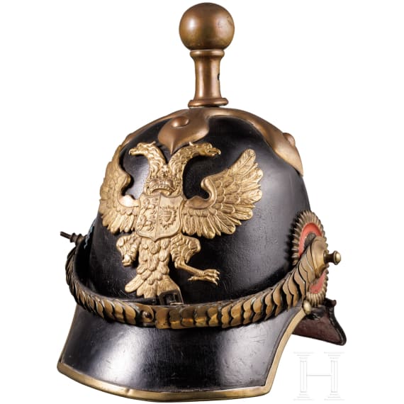 Helm f&uuml;r Mannschaften/Unteroffiziere der Artillerie, Schleswig-Holstein, um 1850 - 1860