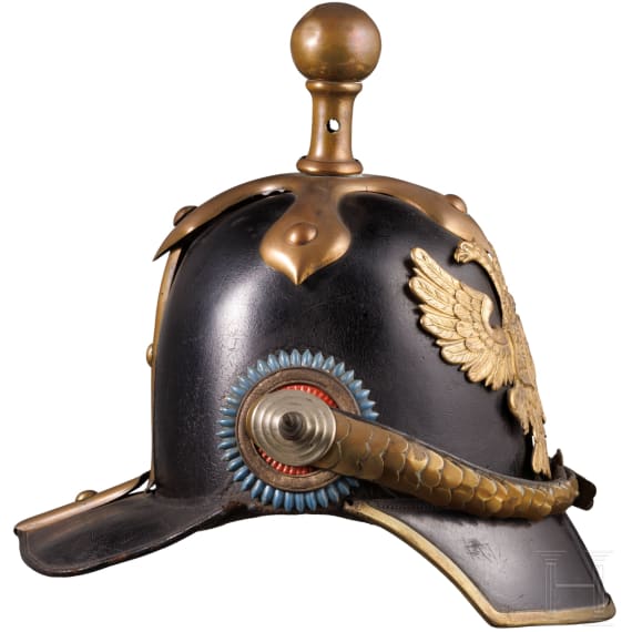 Helm f&uuml;r Mannschaften/Unteroffiziere der Artillerie, Schleswig-Holstein, um 1850 - 1860