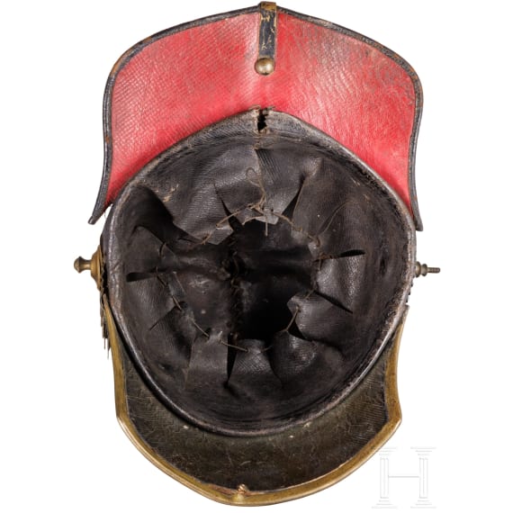 Helm f&uuml;r Mannschaften/Unteroffiziere der Artillerie, Schleswig-Holstein, um 1850 - 1860