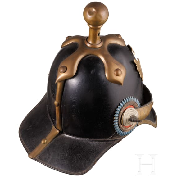 Helm f&uuml;r Mannschaften/Unteroffiziere der Artillerie, Schleswig-Holstein, um 1850 - 1860