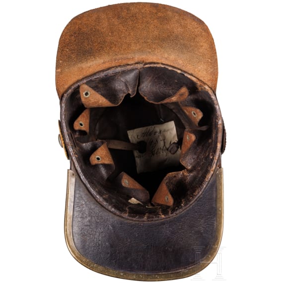 Tschako f&uuml;r Mannschaften der J&auml;ger, Schleswig-Holstein, um 1850 - 1860