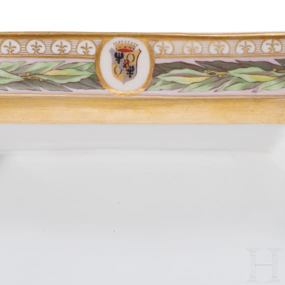 Feldmarschall Ludwig Yorck von Wartenburg (1759 - 1830) - Porzellansch&uuml;ssel aus dem Feldherren-Service mit dem Eisernen Kreuz der KPM, um 1815/20
