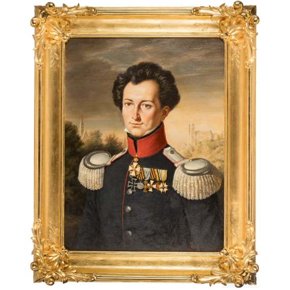 A portrait painting of Generalmajor Carl von Clausewitz