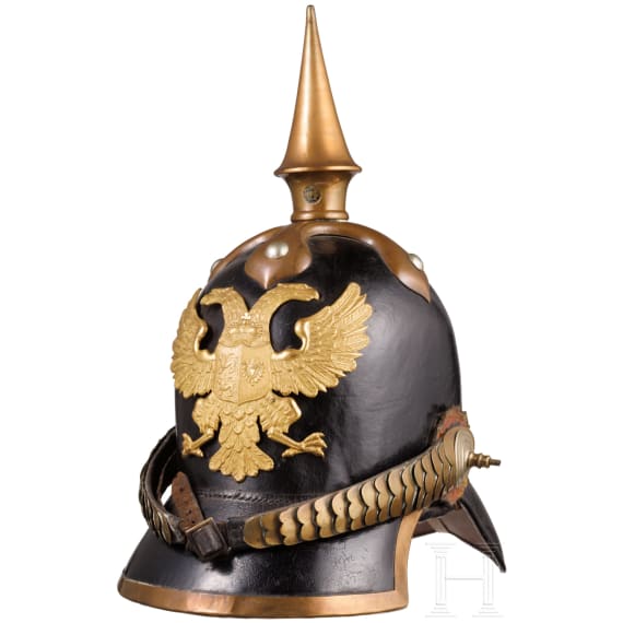 A helmet for enlisted men of the infantry, Schleswig-Holstein, circa 1848