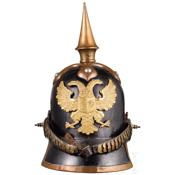 A helmet for enlisted men of the infantry, Schleswig-Holstein, circa 1848
