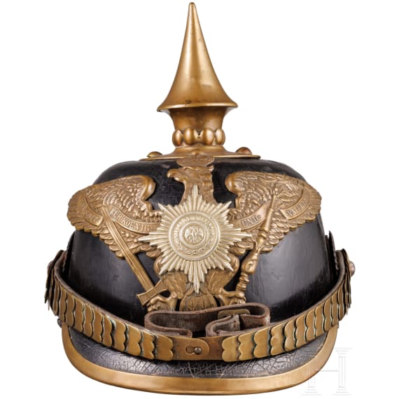 A helmet for men of the infantry guard, circa 1900