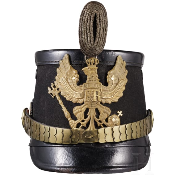 A shako for an officer of the Jaeger Battalions No. 1, 3 - 9, circa 1910