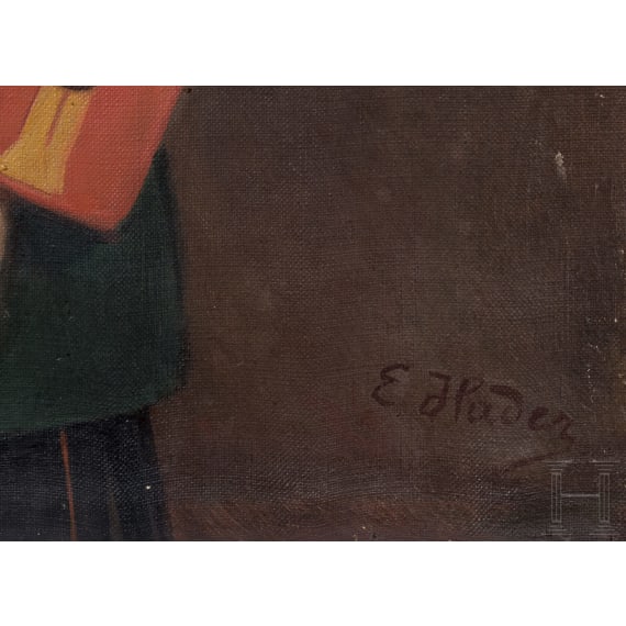 A portrait of a one-year volunteer in the Garde Jaeger Battalion, circa 1900