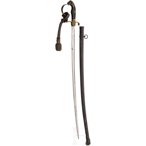 A lion's head sabre for officers of the cavalry
